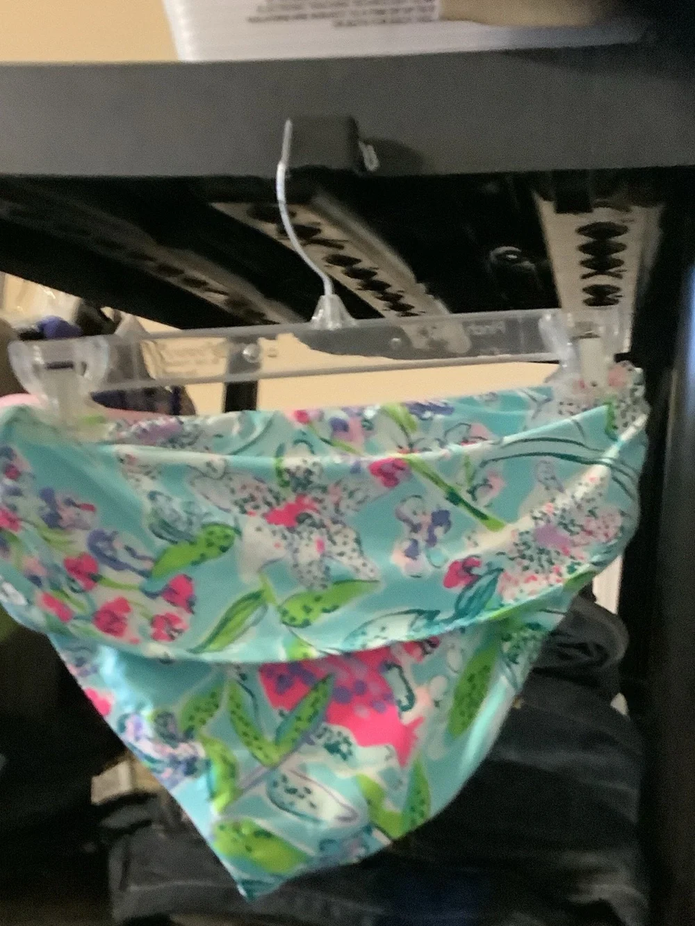 Lilly Pulitzer Colorful‎ Floral Ruffle Bikini Bottoms - Aqua, Pink, Green